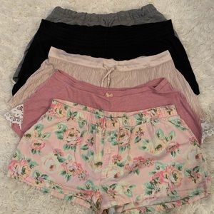 Bundle of 5 Victoria secret pajama shorts